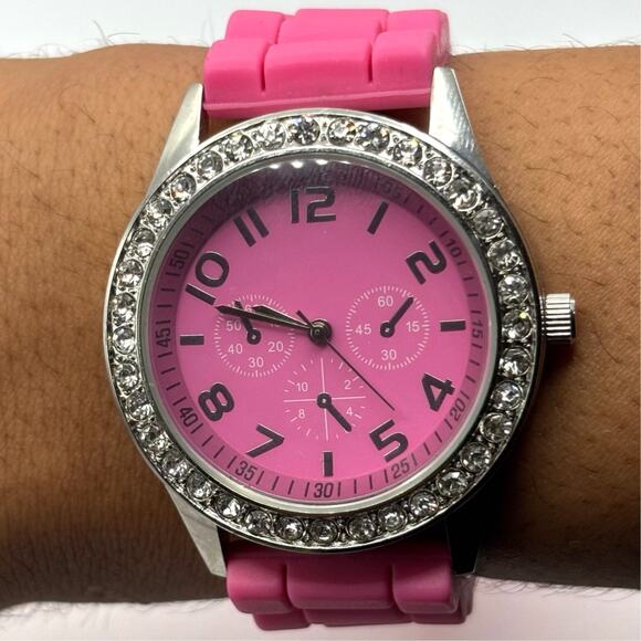 Pink Crystal Darice Men's Watch - Picture 1 of 5
